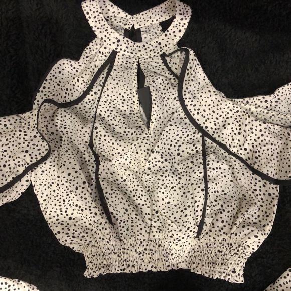 Black/White Polka dot blouse - Picture 2 of 2